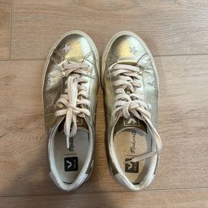 Veja metallic gold size 7 sneakers from madewell